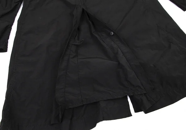 イッセイミヤケミーISSEY MIYAKE me ポリナイロンステンカラーコート 黒M位 K-82502_017