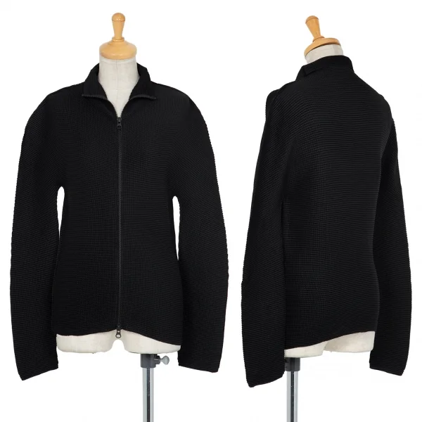 イッセイミヤケミーISSEY MIYAKE me ブロックプリーツジップブルゾン 黒M位 K-82505_001