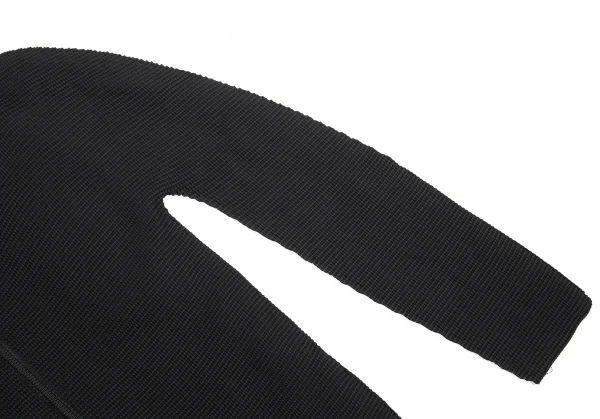 イッセイミヤケミーISSEY MIYAKE me ブロックプリーツジップブルゾン 黒M位 K-82505_004