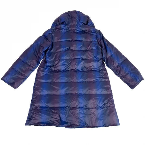 プリーツプリーズPLEATS PLEASE グラデーショングラフィックダウンコート 青5 K-82529_011