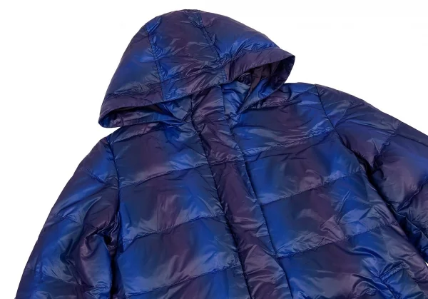 プリーツプリーズPLEATS PLEASE グラデーショングラフィックダウンコート 青5 K-82529_003