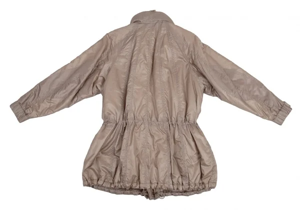 イッセイミヤケ フェットISSEY MIYAKE FETE ジップアップ中綿ウインドブレーカーコート ピンクモカ2 K-82543_013