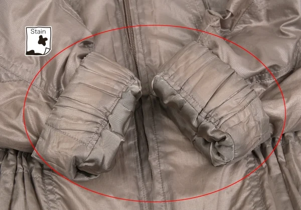 イッセイミヤケ フェットISSEY MIYAKE FETE ジップアップ中綿ウインドブレーカーコート ピンクモカ2 K-82543_006