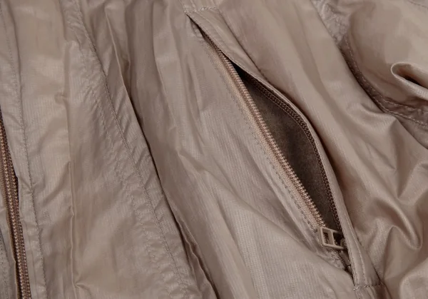 イッセイミヤケ フェットISSEY MIYAKE FETE ジップアップ中綿ウインドブレーカーコート ピンクモカ2 K-82543_007