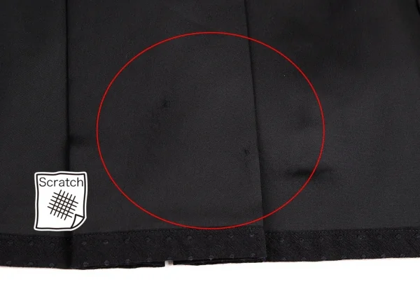 イッセイミヤケ フェットISSEY MIYAKE FETE 刺し子ドビーギャザーラペルロングジャケット 黒3 K-82544_012