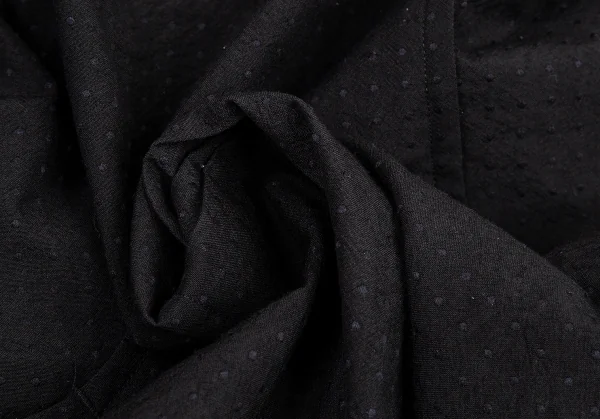 イッセイミヤケ フェットISSEY MIYAKE FETE 刺し子ドビーギャザーラペルロングジャケット 黒3 K-82544_016