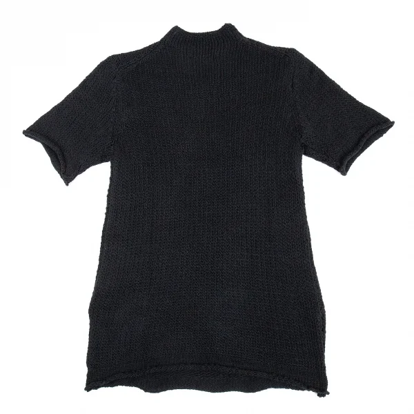 ヨウジヤマモト プール オムYohji Yamamoto POUR HOMME １Bニットポロシャツ 黒3 K-82593_010