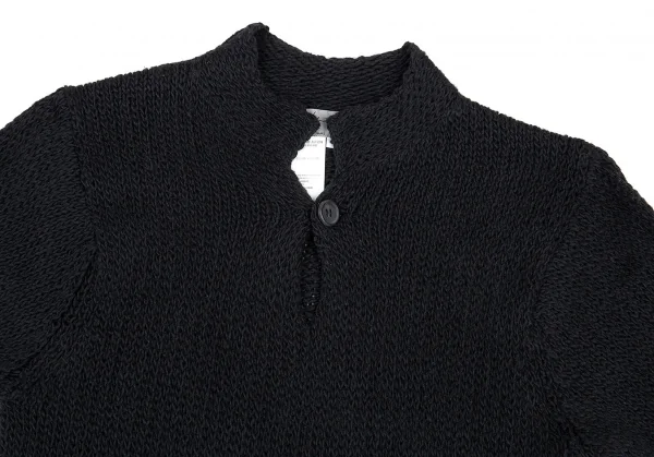 ヨウジヤマモト プール オムYohji Yamamoto POUR HOMME １Bニットポロシャツ 黒3 K-82593_002