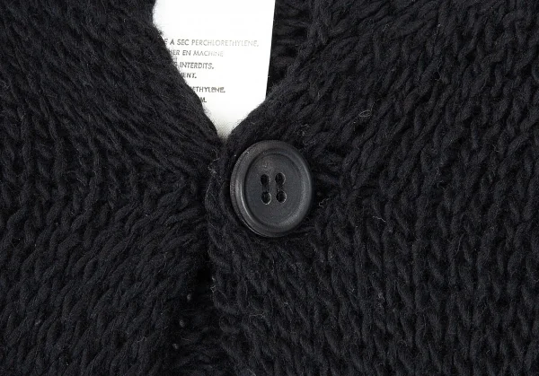 ヨウジヤマモト プール オムYohji Yamamoto POUR HOMME １Bニットポロシャツ 黒3 K-82593_003