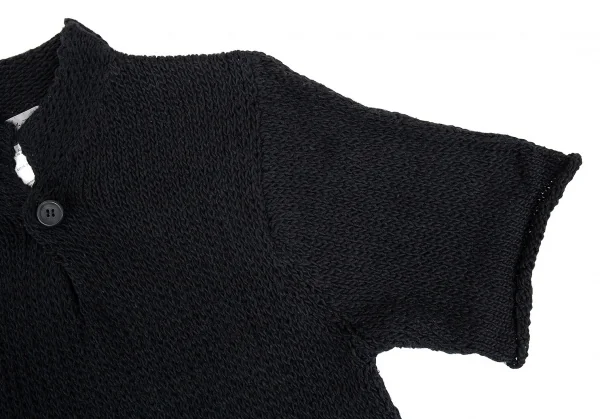 ヨウジヤマモト プール オムYohji Yamamoto POUR HOMME １Bニットポロシャツ 黒3 K-82593_005