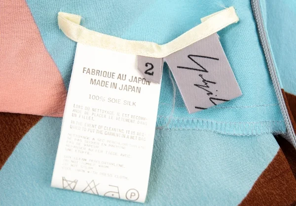 ヨウジヤマモト ファムYohji Yamamoto FEMME ホルターネックシルクトップス マルチ2 K-82597_019