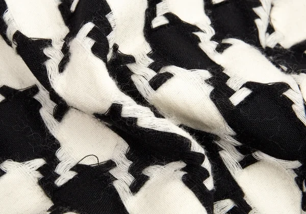 ヨウジヤマモト ファムYohji Yamamoto FEMME 千鳥織りウールジャケット 白黒2 K-82599_017
