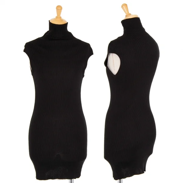 ヨウジヤマモト ファムYohji Yamamoto FEMME テンセルハイネックロングノースリーブ 黒3 K-82607_001