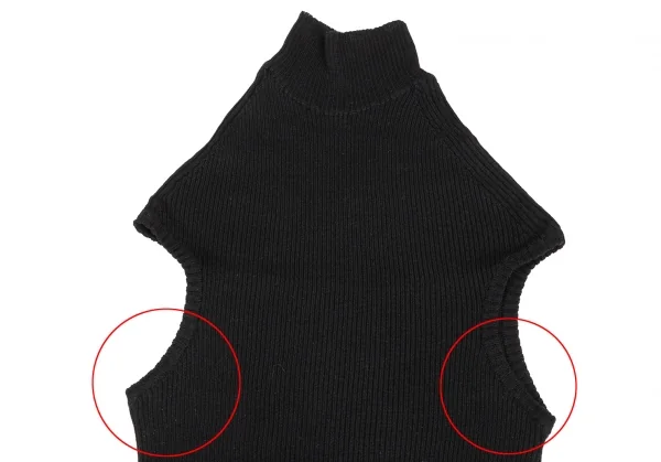 ヨウジヤマモト ファムYohji Yamamoto FEMME テンセルハイネックロングノースリーブ 黒3 K-82607_003