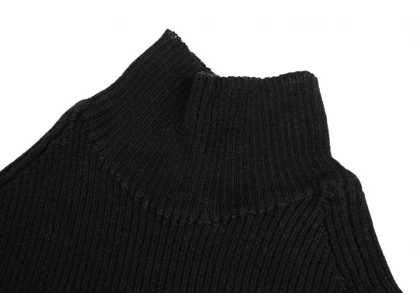 ヨウジヤマモト ファムYohji Yamamoto FEMME テンセルハイネックロングノースリーブ 黒3 K-82607_006