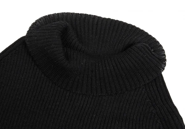 ヨウジヤマモト ファムYohji Yamamoto FEMME テンセルハイネックロングノースリーブ 黒3 K-82607_007