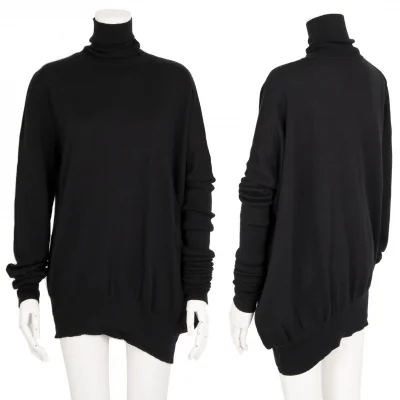 ヨウジヤマモト ファムYohji Yamamoto FEMME wayカシミヤ混ウールデザインハイネックセーター