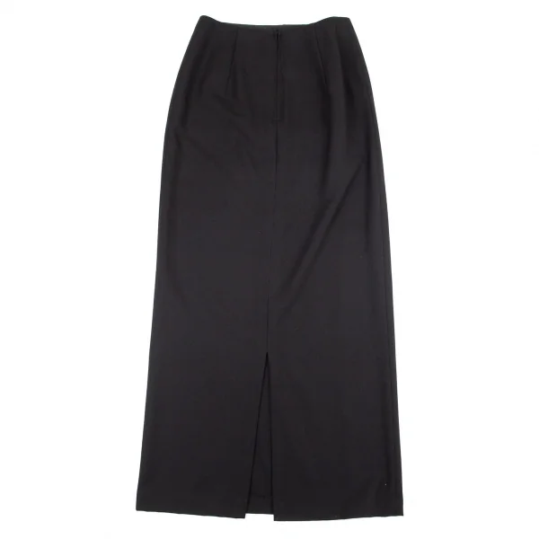 ヨウジヤマモト ファムYohji Yamamoto FEMMEウールギャバロングスカート 黒M K-82641_005