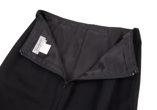 ヨウジヤマモト ファムYohji Yamamoto FEMMEウールギャバロングスカート 黒M K-82641_006