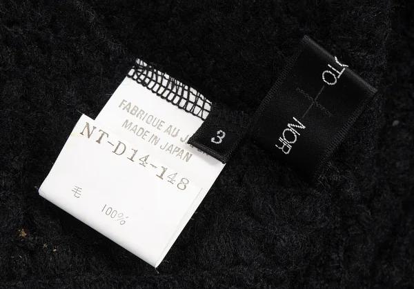 ヨウジヤマモト ノアールYohji Yamamoto NOIR ノースリーブニットロングワンピース 黒3 K-82647_013