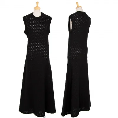 ヨウジヤマモト ノアールYohji Yamamoto NOIR ノースリーブニットロングワンピース