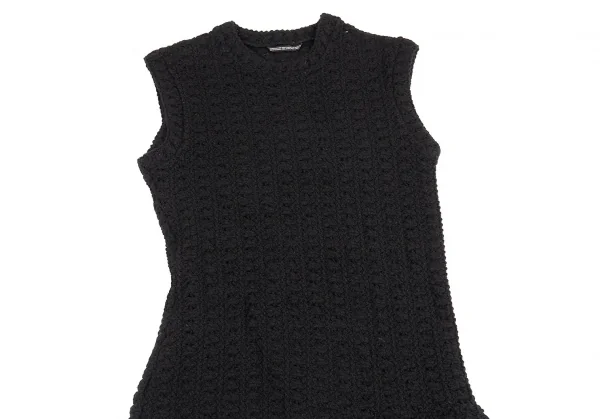 ヨウジヤマモト ノアールYohji Yamamoto NOIR ノースリーブニットロングワンピース 黒3 K-82647_003