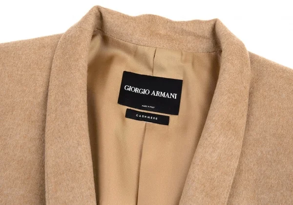 ジョルジオ アルマーニGIORGIO ARMANI BORGO21 カシミヤビーバーキモノジャケット ベージュM位 K-82670_004