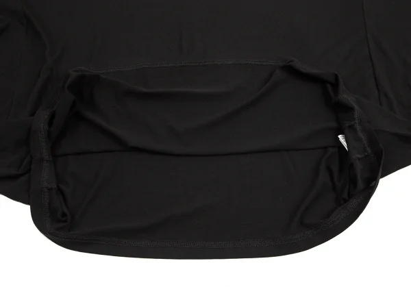 ワイズY's コットンレーヨン袖スリットドルマンビッグシルエットカットソー 黒2 K-82714_007