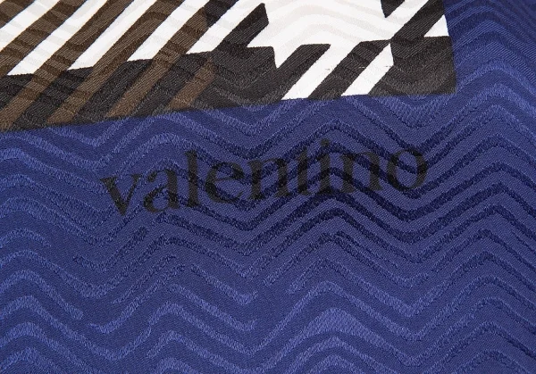バレンチノVALENTINO チェック大判スカーフ 青赤カーキ他 K-82744_006
