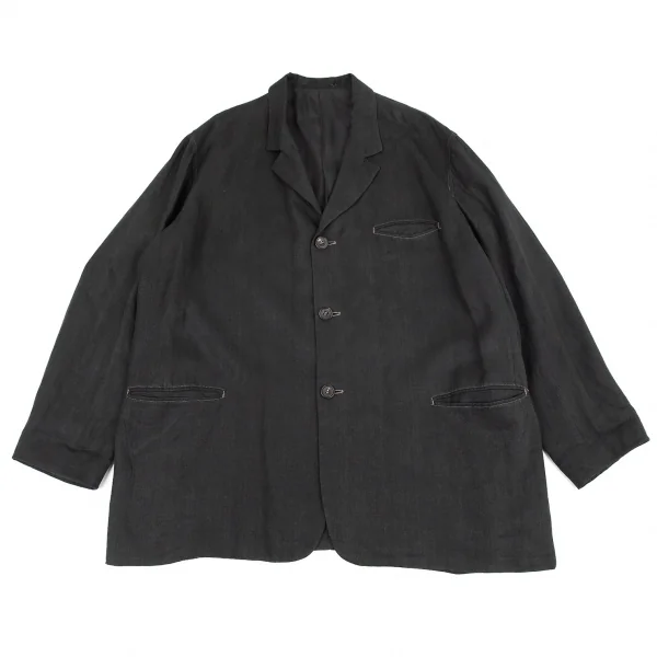 Yohji Yamamoto リネン ジャケット ヨウジヤマモト プールオムYohji Yamamoto POUR HOMME製品染め