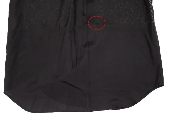 トリココムデギャルソンtricot COMME des GARCONS レース切替レーヨン半袖シャツ 黒M位 K-82786_013