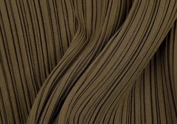 イッセイミヤケISSEY MIYAKE WHITE LABEL パイピングプリーツジャケット カーキ3 K-82831_014