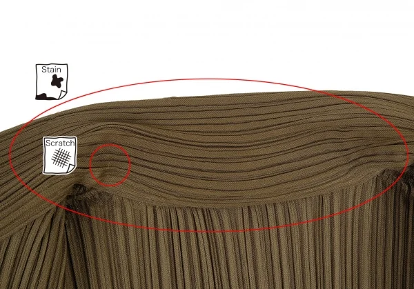 イッセイミヤケISSEY MIYAKE WHITE LABEL パイピングプリーツジャケット カーキ3 K-82831_004