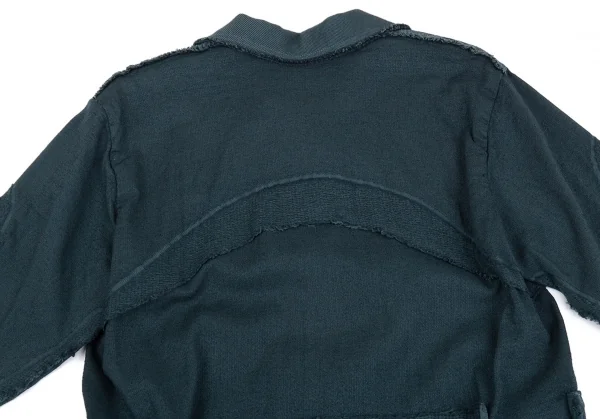 イッセイミヤケ エーポックISSEY MIYAKE A-POC 製品染めデザイン織り裁ち切りジャケット ビリジアンブルー2 K-82833_011