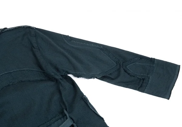 イッセイミヤケ エーポックISSEY MIYAKE A-POC 製品染めデザイン織り裁ち切りジャケット ビリジアンブルー2 K-82833_013