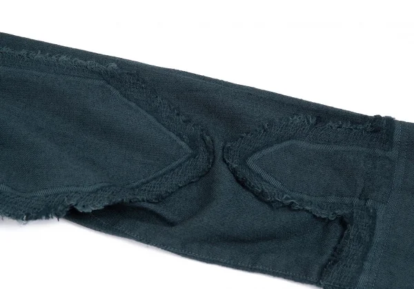 イッセイミヤケ エーポックISSEY MIYAKE A-POC 製品染めデザイン織り裁ち切りジャケット ビリジアンブルー2 K-82833_014