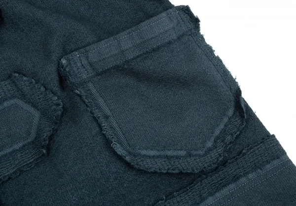 イッセイミヤケ エーポックISSEY MIYAKE A-POC 製品染めデザイン織り裁ち切りジャケット ビリジアンブルー2 K-82833_007