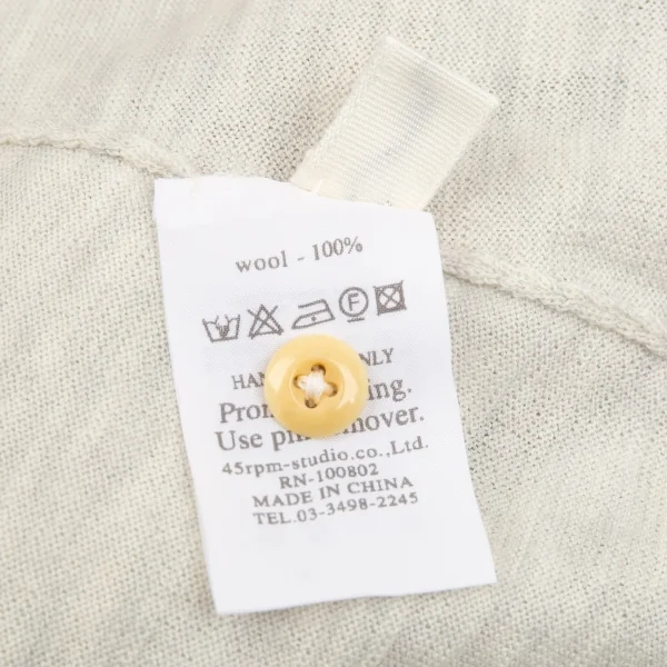 45rpm ウールニット長袖シャツ アイボリー ライトグレージュ2 K-82840_017