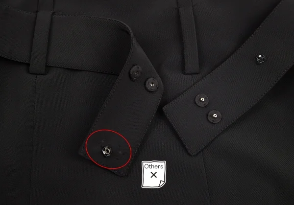 プラダPRADA ポリストレッチベルテッドプリーツスカート 黒38 K-82887_004