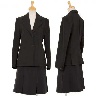 プラダPRADA ポリストレッチ2Bセットアップスーツ 黒