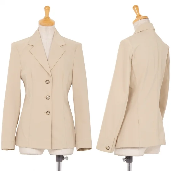 プラダPRADA ポリストレッチ3Bジャケット ベージュ38 K-82890_001