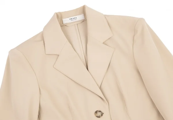 プラダPRADA ポリストレッチ3Bジャケット ベージュ38 K-82890_003