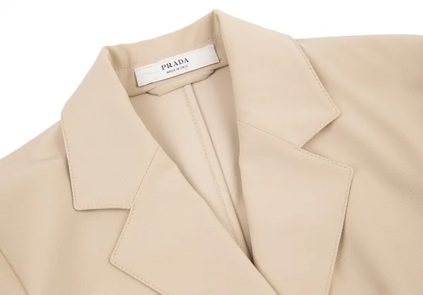 プラダPRADA ポリストレッチ3Bジャケット ベージュ38 K-82890_004