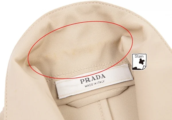 プラダPRADA ポリストレッチ3Bジャケット ベージュ38 K-82890_005