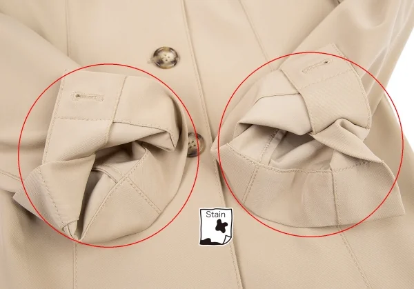 プラダPRADA ポリストレッチ3Bジャケット ベージュ38 K-82890_009