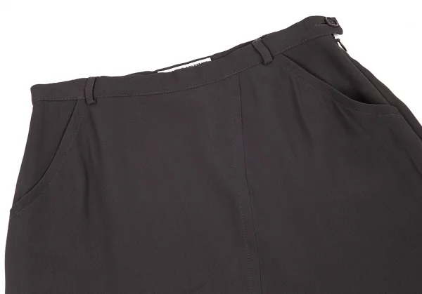 エンポリオアルマーニEMPORIO ARMANI ラウンドヘムレーヨンスカート チャコール38 K-82898_003
