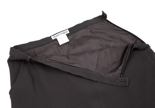 エンポリオアルマーニEMPORIO ARMANI ラウンドヘムレーヨンスカート チャコール38 K-82898_006