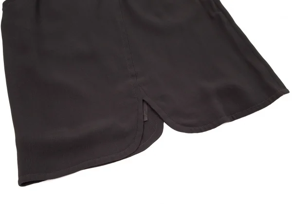 エンポリオアルマーニEMPORIO ARMANI ラウンドヘムレーヨンスカート チャコール38 K-82898_007