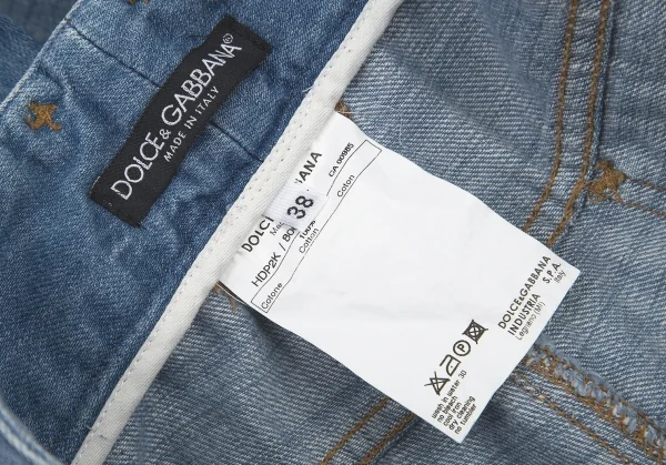 ドルチェ&ガッバーナDOLCE&GABBANA デニムポケットデザインジーンズ 青38 K-82910_017
