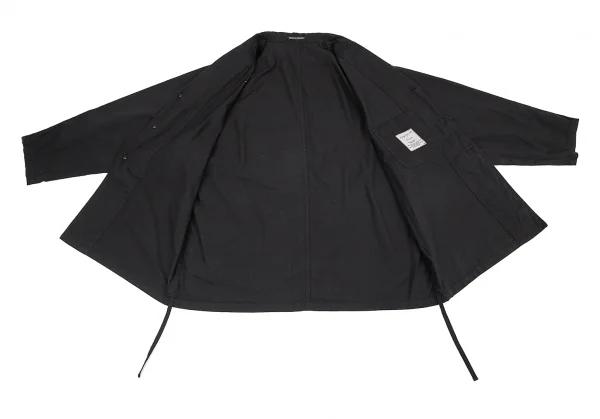 ヨウジヤマモト プールオムYohji Yamamoto POUR HOMME コットン染めラグランジャケット 黒3 K-82943_011